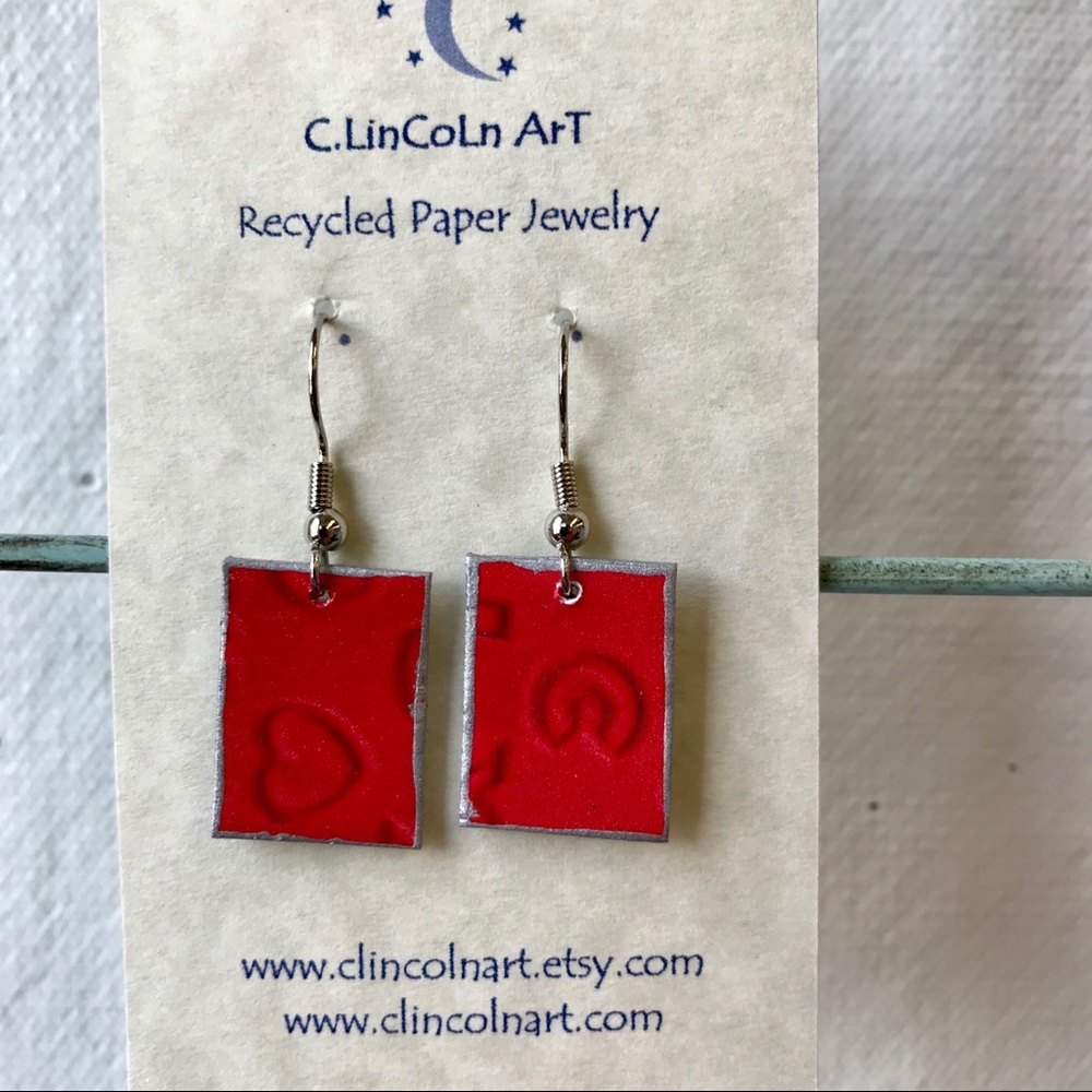 Recycled Paper Earrings ♻️